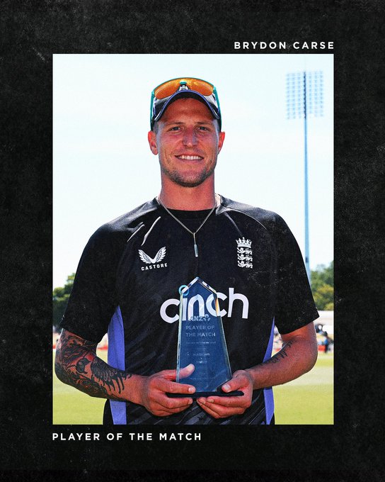 🔟 wickets in the game and a 🔟/🔟 performance from Brydon Carse in Christchurch 🔥 📹 Credits: Twitter/englandcricket