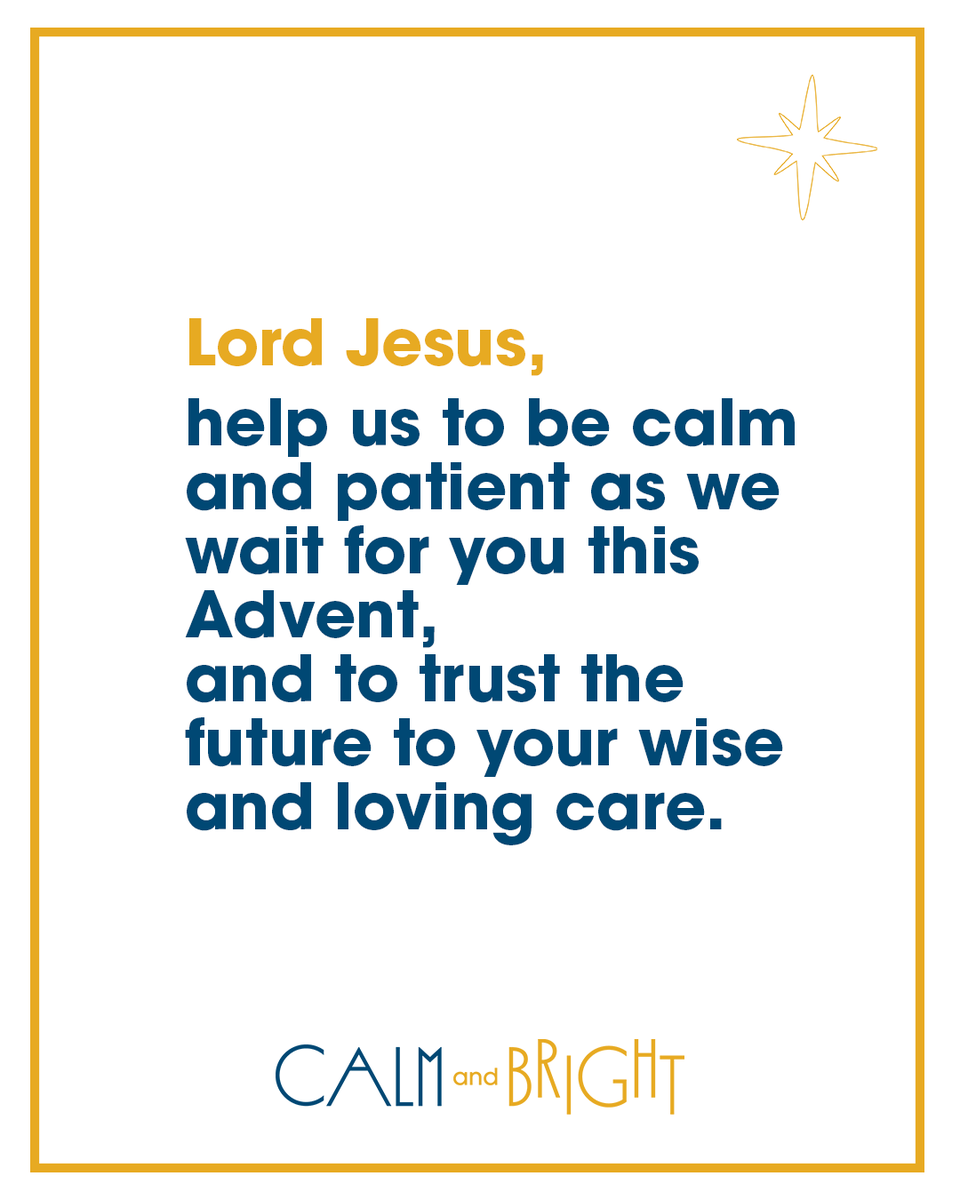 Advent is a time of getting ready. The next few weeks can be busy as we prepare for Christmas. ⭐ 

Take time this Advent to pause and reflect, at cofe.io/CalmAndBright.

#CalmAndBright