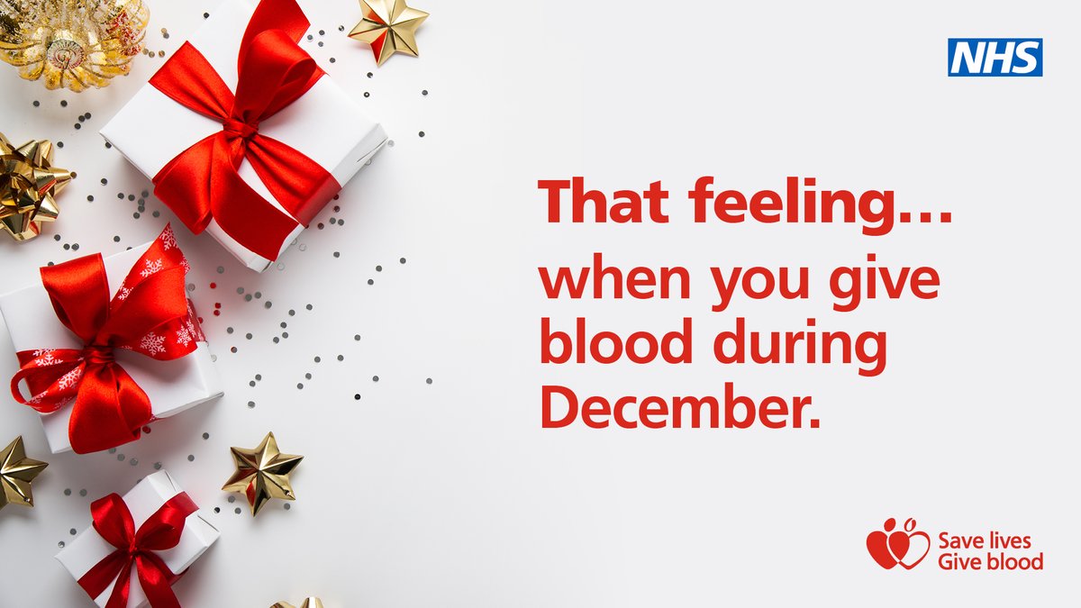 ❤️ It's officially the most wonderful time of the year - and the perfect opportunity to give the gift of life!

Let us know in the comments what motivates you to give blood at this time of year 💬

#GiveBlood #SaveLives #GivingType