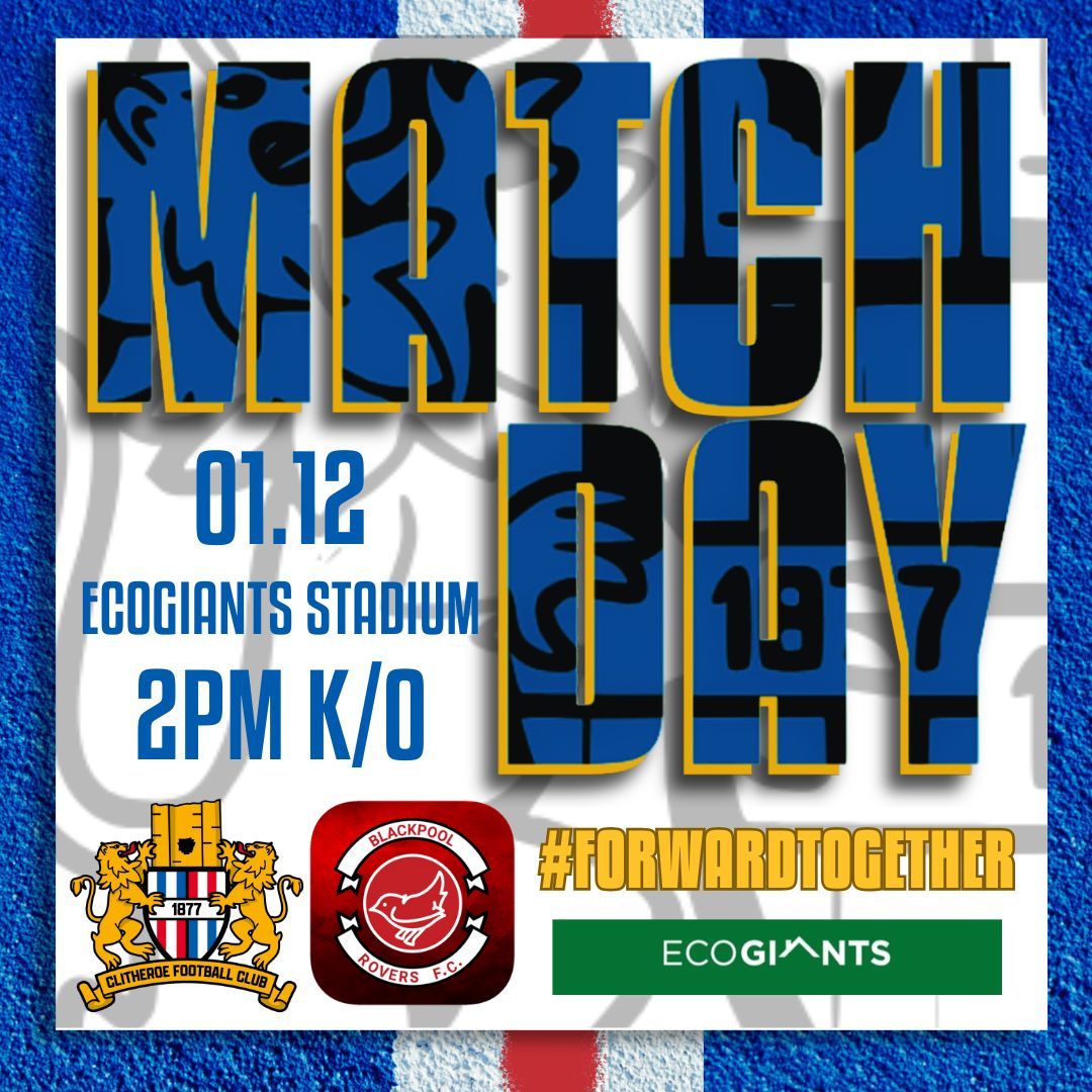 ClitheroeFC's tweet photo. U 1️⃣ 8️⃣ s 𝗠𝗔𝗧𝗖𝗛𝘿𝘼𝙔
🆚 Blackpool Wren Rovers FC U18s
🏟️ The EcoGiants Stadium
⏰ 2pm K/O
The young lads look to continue their unbeaten streak as they take to Shawbridge for the first time this season!
Come on, boys 👊
#ForwardTogether | #UTB | #CFC18 https://t.co/QRqZEutn5J