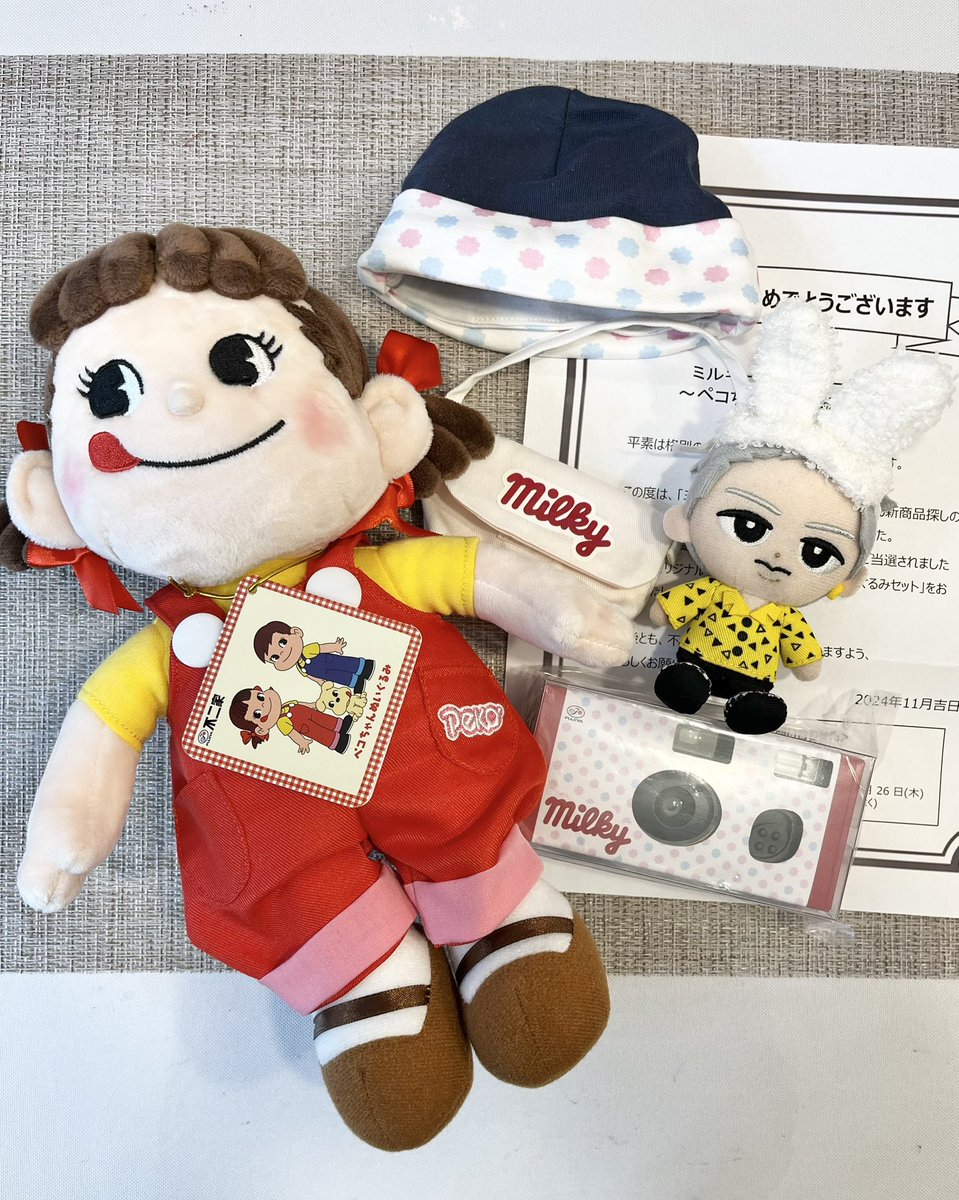 非売品 不二家 ミルキー ペコちゃん オリジナルぬいぐるみ 写ルンです 不二家 ペコちゃん ぬいぐるみ ミルキー 写ルンです 【公式通販】