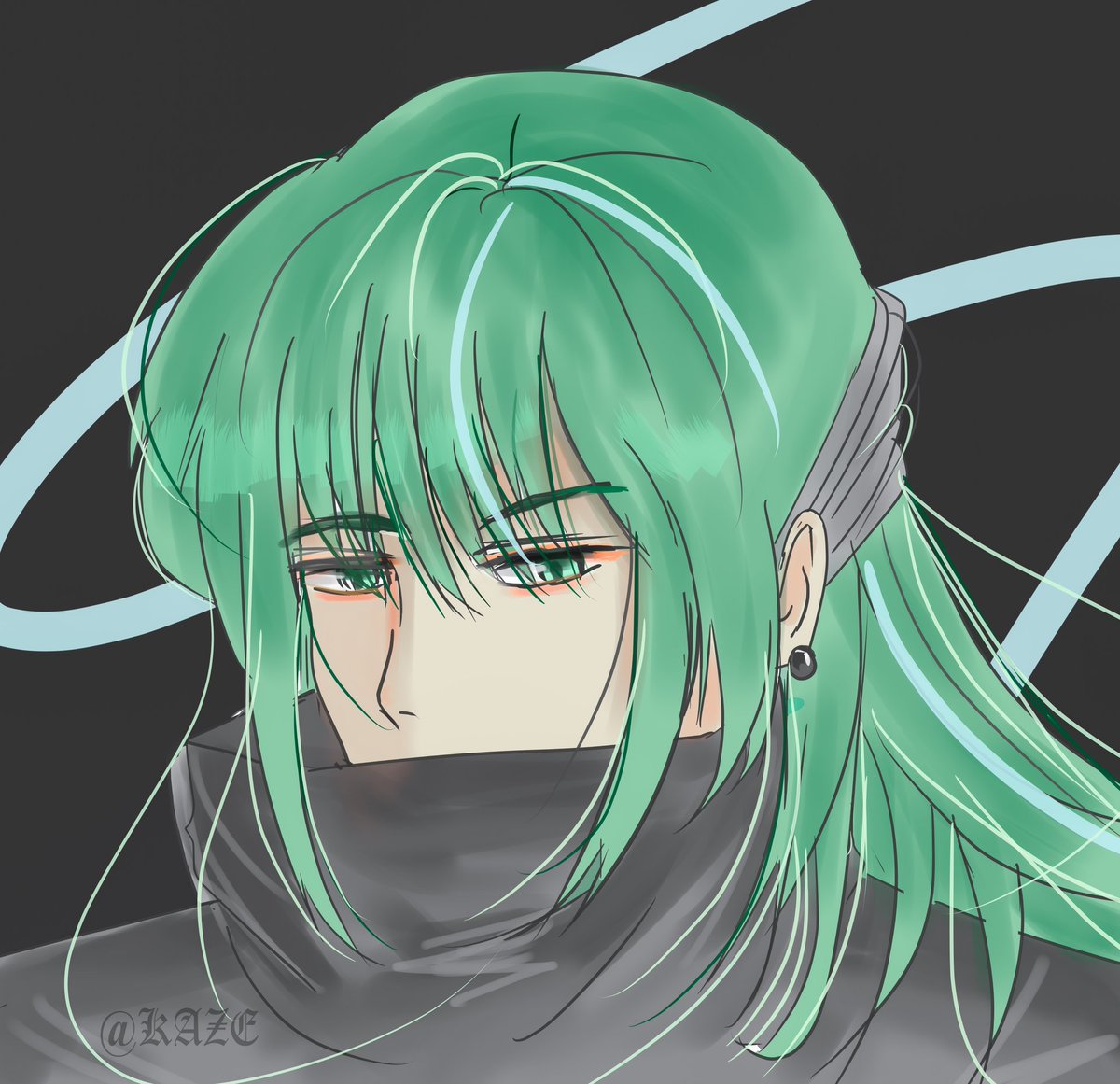 My OC, Kazuki #originalcharacter #animedrawing #ArtistOnTwitter #art #DigitalArtist #commissionsopen