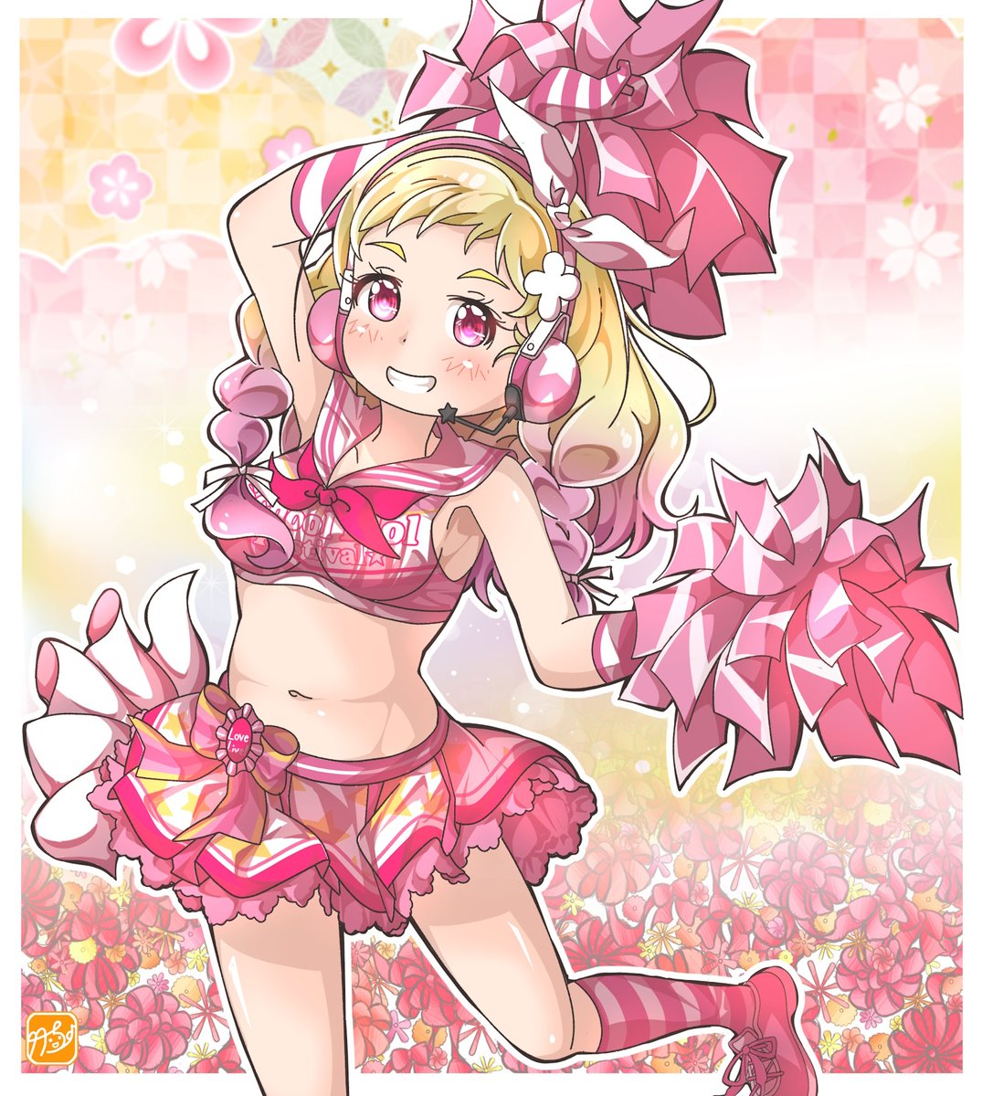 「メイちゃんから愛のチョップを受ける夏美ちゃん、かわいいっ #スパスタ3期 #Li」|竹ちょ@ワクチン4回接種済みのイラスト