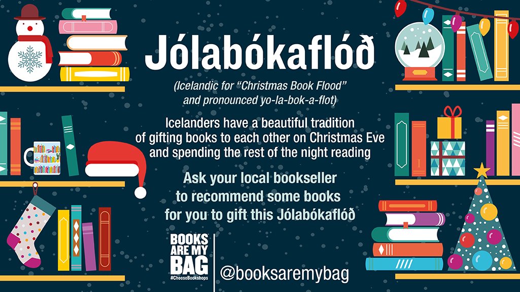 Have you heard of Jólabókaflóð? 📚

It's a cosy Icelandic tradition of gifting books on Christmas Eve and spending the evening reading. 😍 

Visit your local bookshop for the perfect gift. 

#ChooseBookshops 🎄