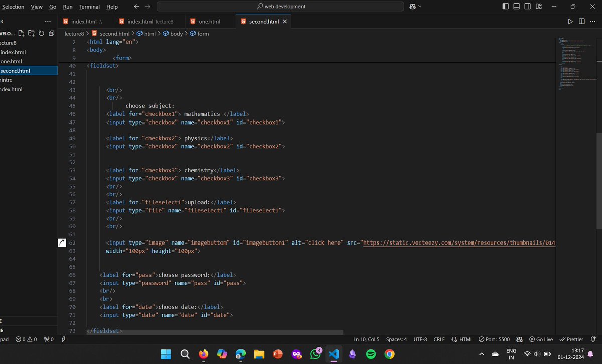 Ashutosh12421's tweet image. Day 3: Exploring HTML 🚀
Learned HTML tables (rows, columns, attributes) and forms for user input. Loving how things come together! 💻✨
#WebDevJourney #HTMLTables #HTMLForms