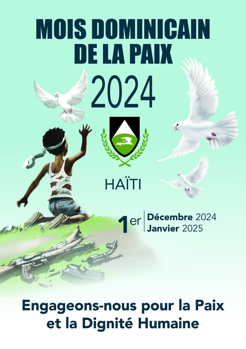 1/12/2024 - 1/1/2025 🕊
Engageons-nous pour la paix et la dignité humaine. 🇭🇹L'Ordre des dominicains invite à la prière et à la solidarité avec le peuple haïtien. ➡️ communion avec nos frères de Port-au-Prince @ordo_praedicatorum
#Haiti #Paix #liberte #decembre #don #vie #dieu