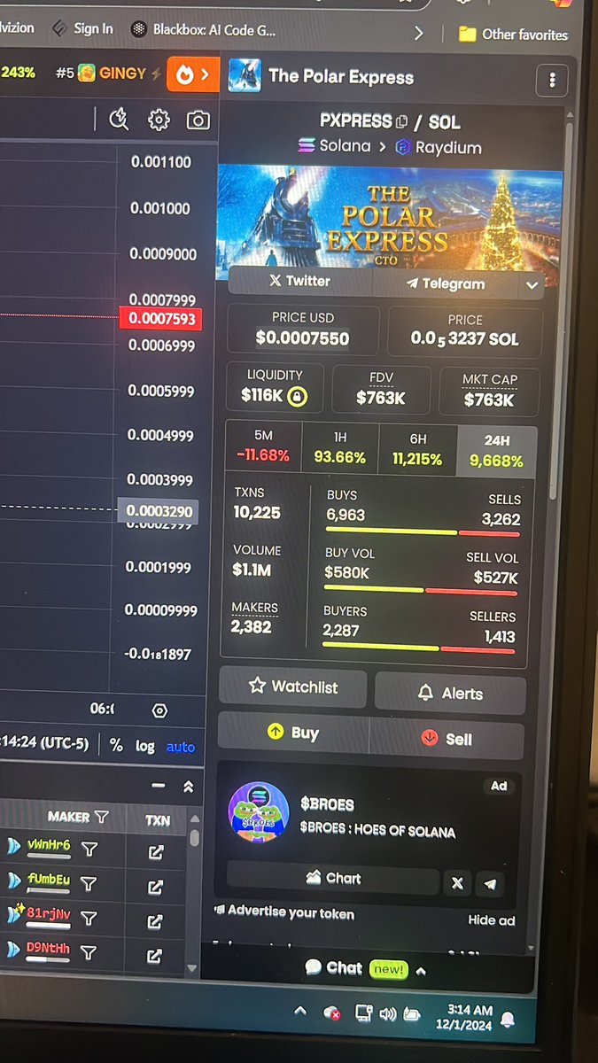 Polar express was at 935k 1 minute ago; whoever bought into it enjoy the rug pull 😤🙌🏻