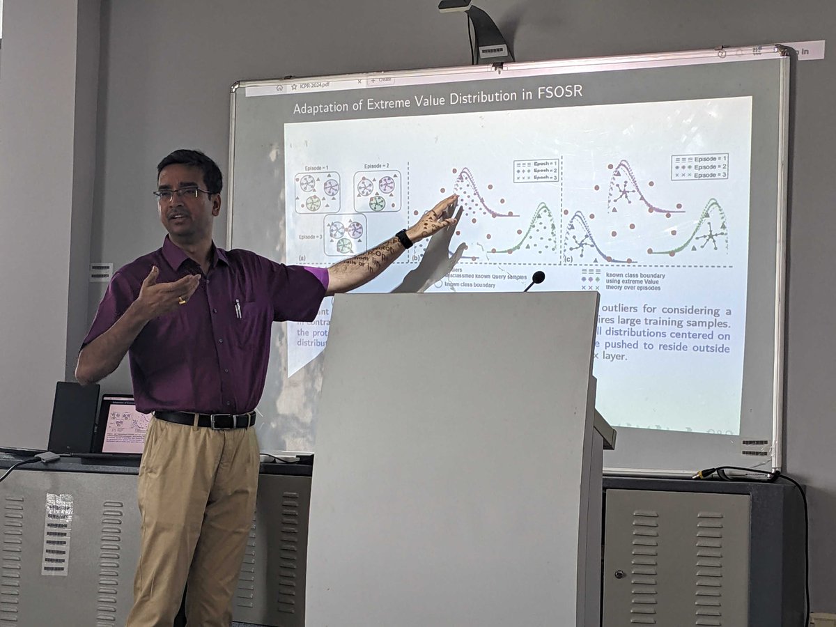 The afternoon session of #PRRS at #ICPR2024 started off with Biplab Banerjee's great keynote about few-shot open-set learning for hyperspectral image classification.

It was followed by talks about building footprint extraction, assessing yield variability, and radio astronomy.