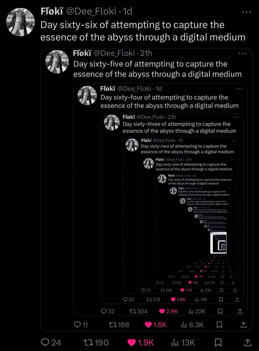 Dee_Floki's tweet photo. Day sixty-seven of attempting to capture the essence of the abyss through a digital medium https://t.co/4jIFbloZzg