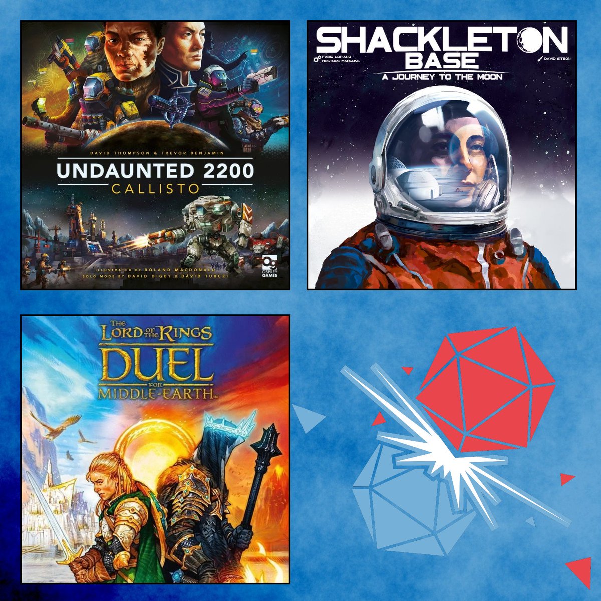 In our latest episode we talk Undaunted 2200: Callisto, Shackleton Base: A Journey to the Moon, and The Lord of the Rings: Duel for Middle-earth.

We then dive into the mail bag talking about two player games and Yorkshire puddings.

polyhedroncollider.com/2024/12/polyhe…