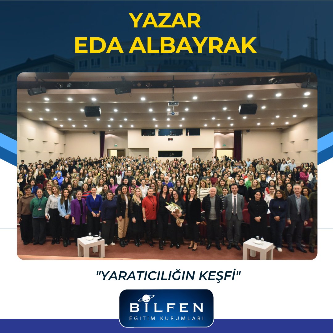 Yeniliğe ve gelişime açık Bilfen Öğretmenleri, yaşam boyu öğrenme yolculuğunda Eda Albayrak ile "Yaratıcılığın Keşfi" konulu seminerde bir araya geldi.
#bilfen