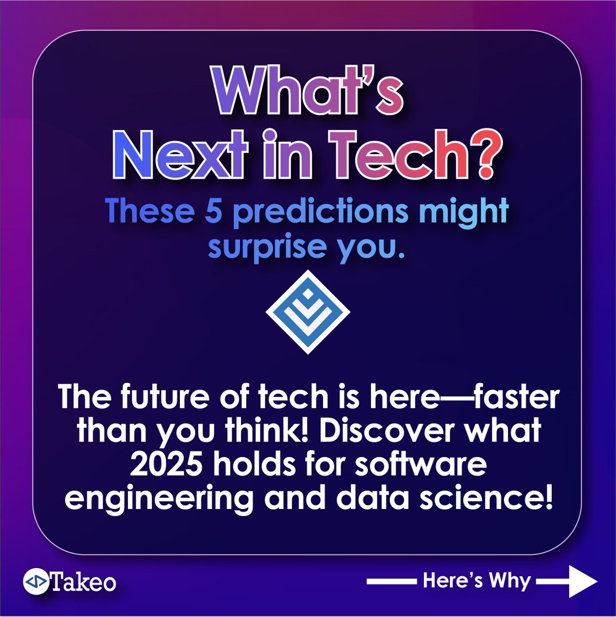 🚀 5 Tech Predictions for 2025 That Will Shape the Future!

1️⃣ AI becomes every developer’s co-pilot 🤖
2️⃣ Edge computing boosts real-time decisions 🌐
3️⃣ Data privacy takes center stage 🔐
4️⃣ Cloud-native tech dominates ☁️
5️⃣ No-code platforms revolutionize development 🖥️

Stay