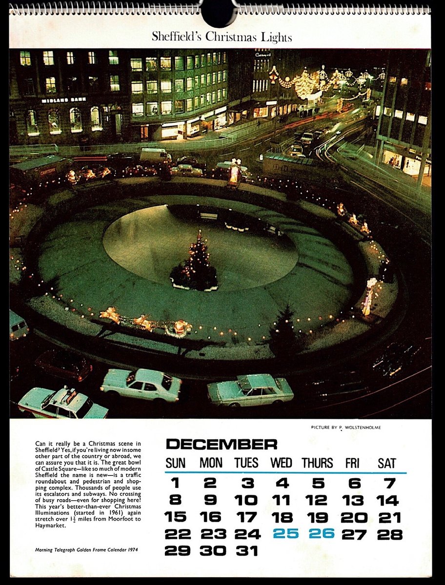 Your new calendar for December, the dates work.