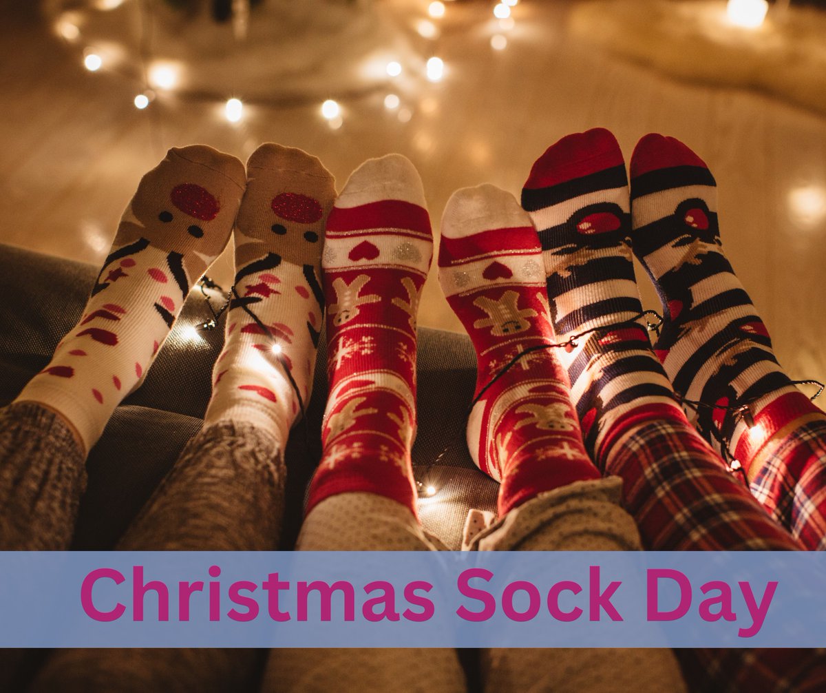 🧦🎄 Get involved with  Christmas Sock Day, Wednesday Dec 4. 

🧦Wear your festive socks to work, to school or around the house. 
💰Donate £2 to support our festive additions for patients, staff and volunteers. 
📸 Share a snap

Donate here: ulhcharity.org.uk/Appeal/christm…