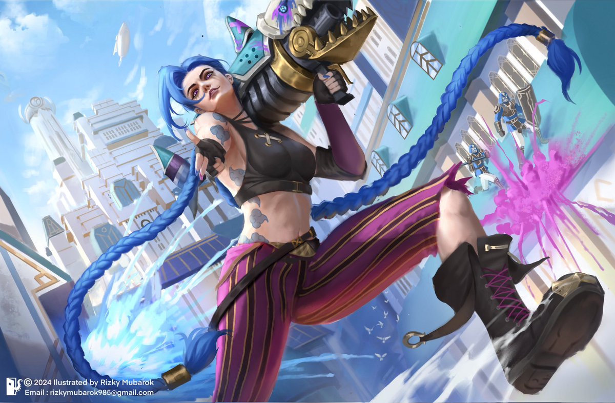 Late post , The final episode goes Wild , and I’ve lost many loveable characters.” Jinx ? 
My Fanart Jinx 
#arcane #jinx #arcanejinx  #riot #illustration