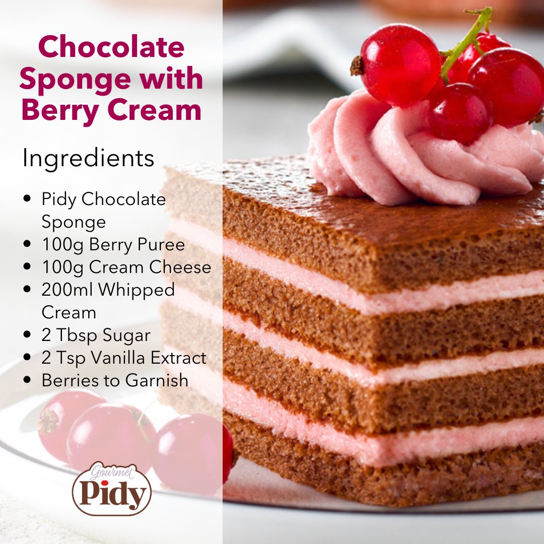 pidyuk's tweet image. This sponge cake and berry cream recipe can be easily customised to reflect seasonal fruit and trending flavours - though it works best with raspberries, strawberries, or blackberries in our opinion! 

#pidy