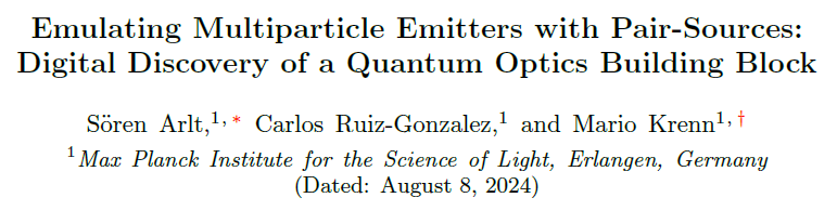 Mario Krenn (@mariokrenn6240) on Twitter photo If a clever algorithm finds a super-human solution: What did the machine discover that humans have overlooked?
Happy to have one answer for a super-human quantum optics solution published in <a href="/QuantSciTech/">Quantum Science & Technology</a>:
iopscience.iop.org/article/10.108…
spearheaded by <a href="/soerenarlt/">Sören Arlt</a> & <a href="/cruizgo_/">Carlos</a>
The If a clever algorithm finds a super-human solution: What did the machine discover that humans have overlooked?
Happy to have one answer for a super-human quantum optics solution published in <a href="/QuantSciTech/">Quantum Science & Technology</a>:
iopscience.iop.org/article/10.108…
spearheaded by <a href="/soerenarlt/">Sören Arlt</a> & <a href="/cruizgo_/">Carlos</a>
The