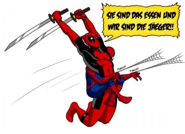 Shinzoo sasageyo
#Deadpool #SpiderMan #AttackOnTitan
