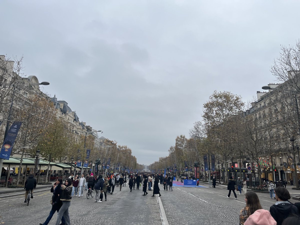 Champs Elysees pedestrianised!