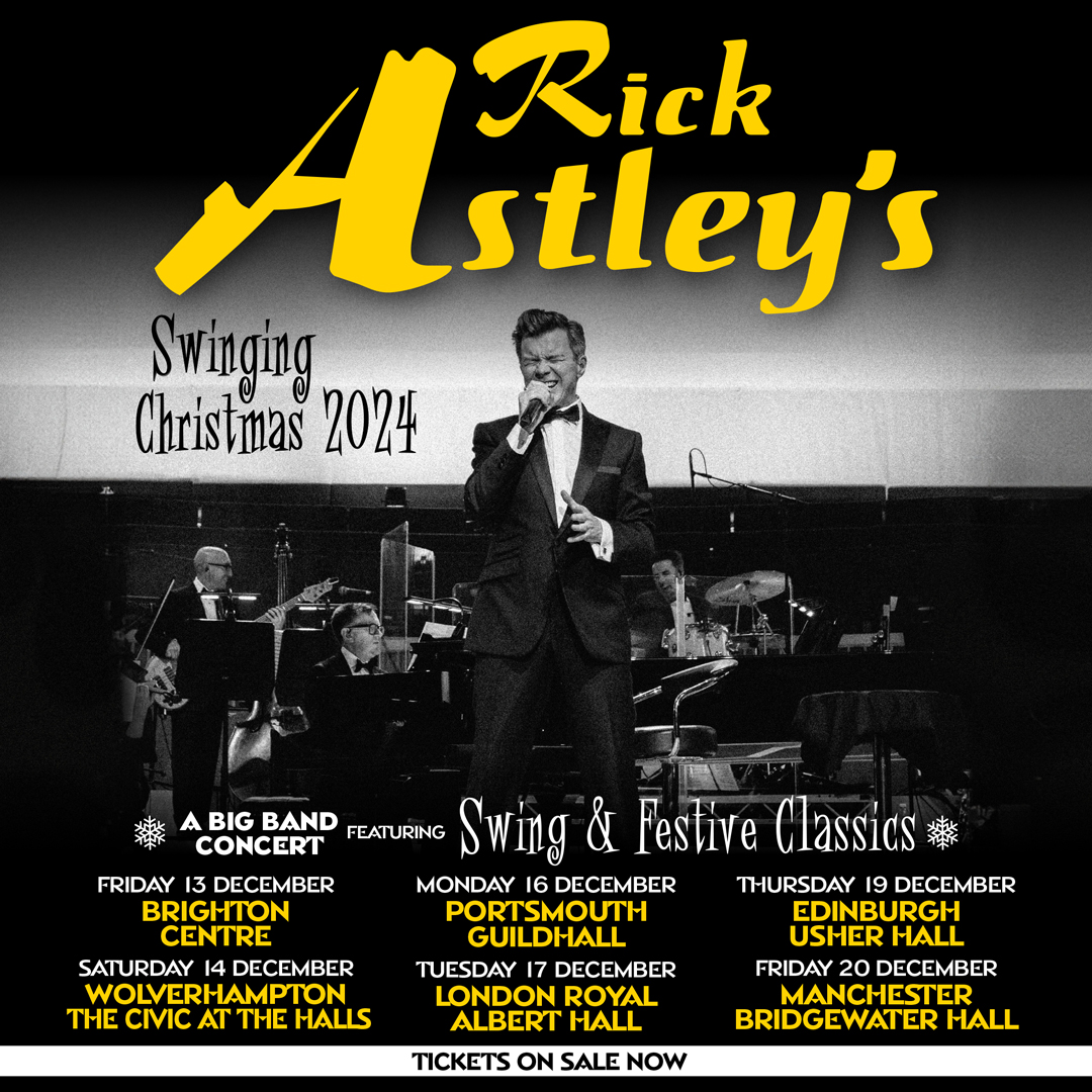 gigsandtours's tweet image. Join @rickastley for a Swinging Christmas this December! A Big Band concert featuring swing &amp;amp; festive classics 🎺❄️ 

Get tickets at tix.to/RASC2024
