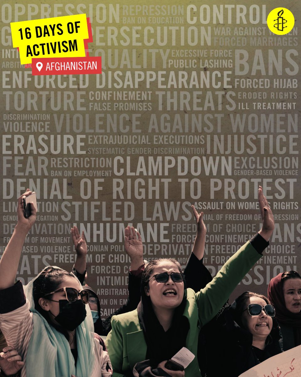 See the myriad challenges faced by Afghan women and girls, from denial of education to erasure of their voices. Each word represents a struggle endured; a battle fought by women and girls since the Talibans return to power.

Amplify your solidarity with Afghan women who are