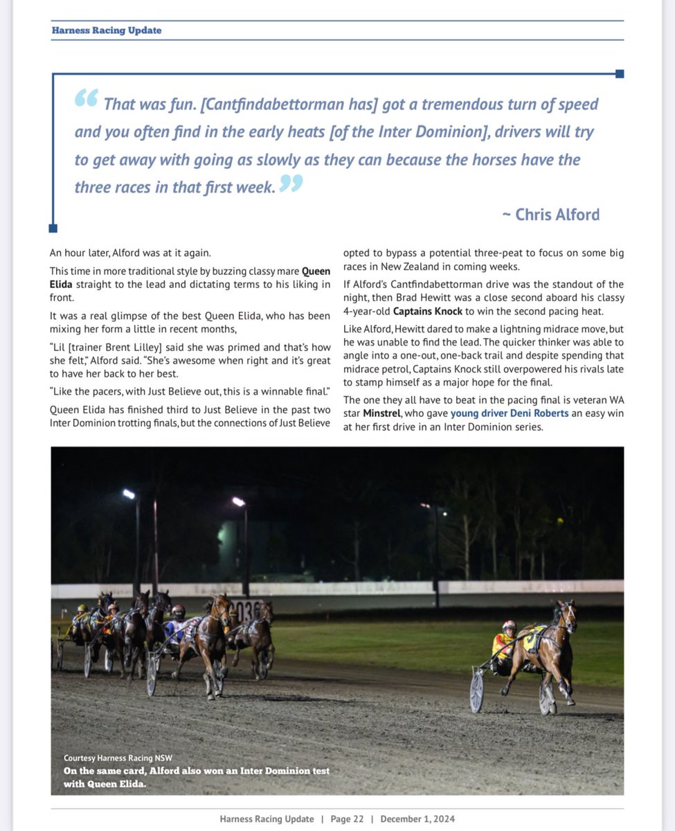 AdamHSport's tweet photo. About night one … of the Inter Dominion, for @HarnessUpdate (and a bit more)
@ChrisAlford5000 
@DeniRockets 
@bradhewitt14 
@Newsbonds 
@Marglee89463872 https://t.co/XmViWupnlw