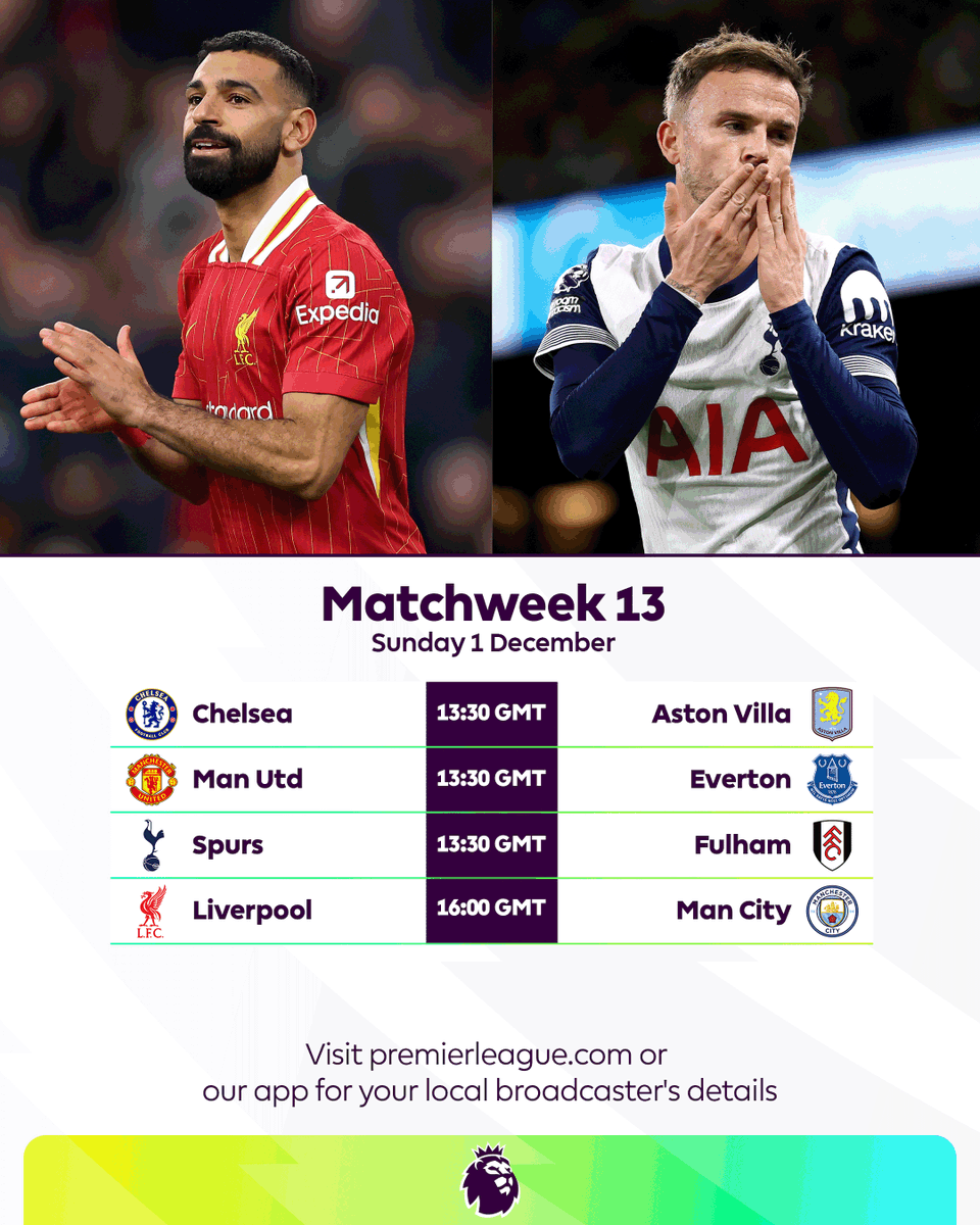 premierleague's tweet photo. One blockbuster Sunday coming your way 🤩 https://t.co/rpdnWMDqn3