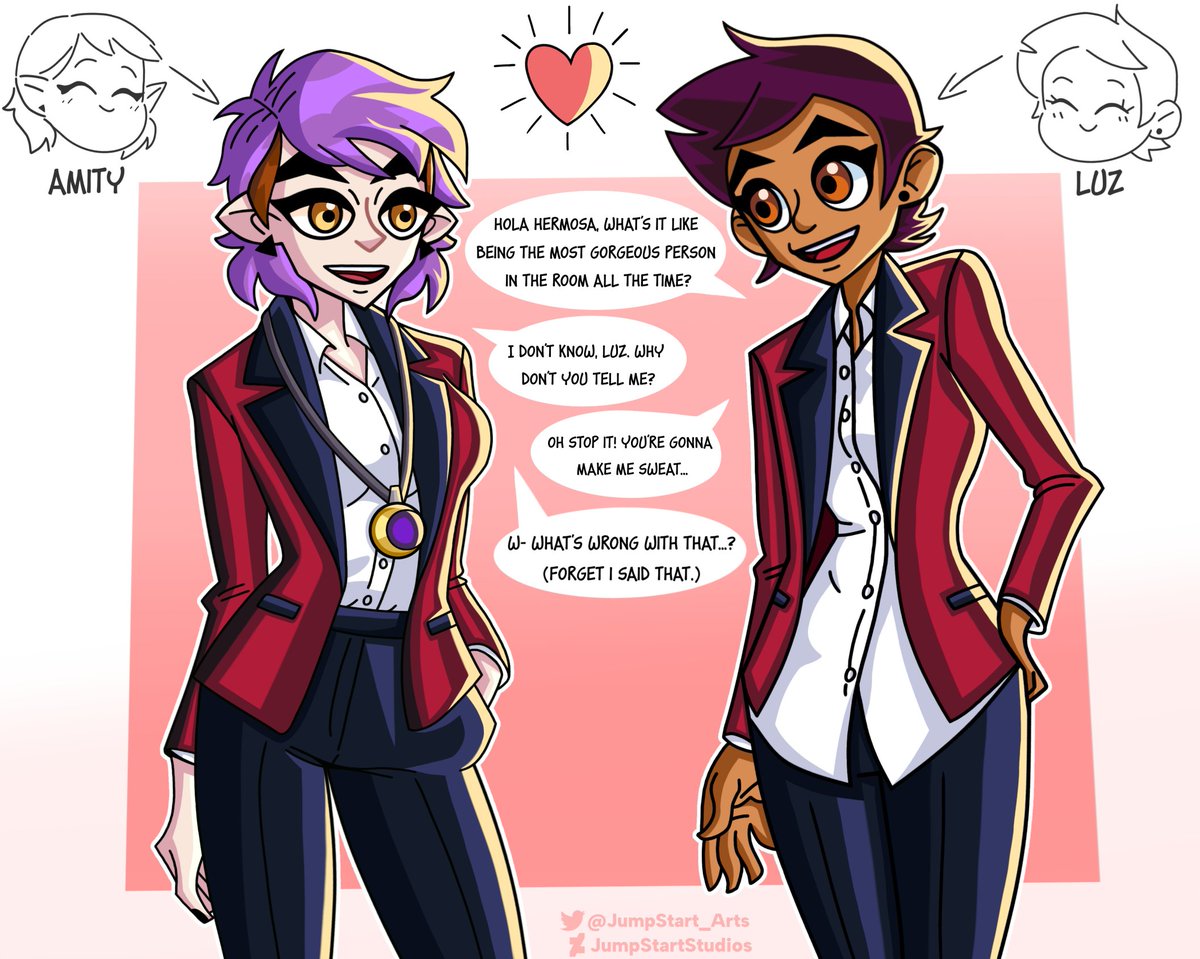 JumpStart_Arts's tweet photo. Lumity in matching suits ❤️👀
#Lumity #LuzNoceda #AmityBlight #luzity #TheOwlHouse #theowlhousefanart #Luz #Amity #Lumity4ever https://t.co/LZseQs330f