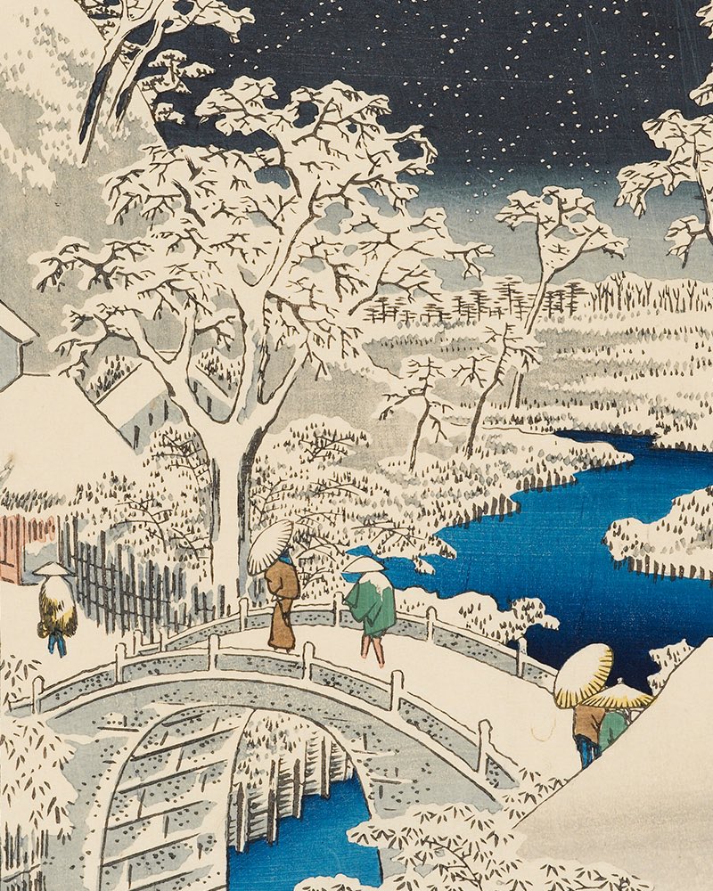 Our annual #AshmoleanAdvent Calendar begins today with this delightful Japanese woodblock print by master printmaker Utagawa Hiroshige. 

Here, Hiroshige has skilfully depicted the chilly silence of a winter afternoon, using unprinted white space to evoke snow.

Follow along for