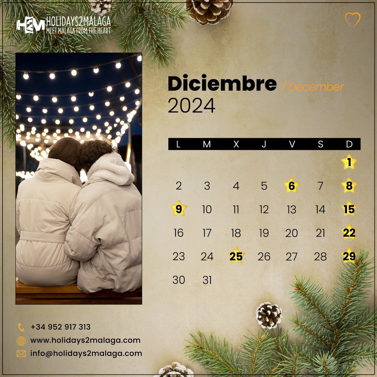 #BienvenidoDiciembre 🎁🎄⭐️#welcomedecember

🏠 holidays2malaga.com
📧 info@holidays2malaga.com
☎️+34644033138

#costadelsol #rentalapartments #apartamentovacacional #malaga #apartamentosenmalaga #apartamentovacacionalenmalaga #playasdemalaga #Vacaciones2024 #navidadenmalaga