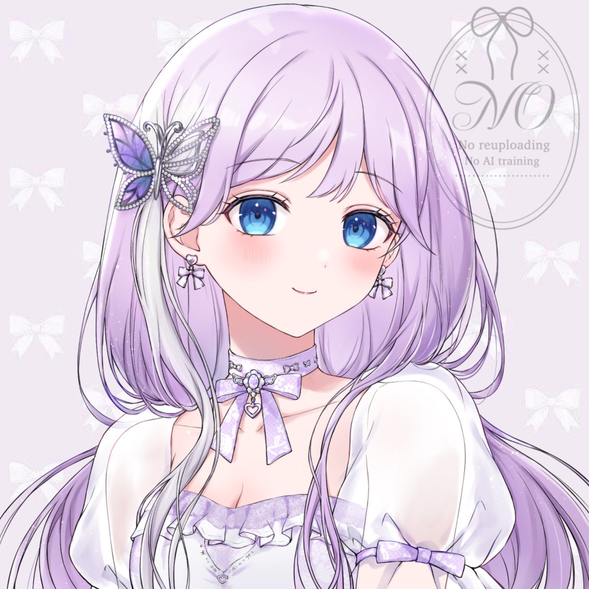 mioto_ham's tweet photo. アイコンが新しくなりました💜
キャラも少し変更になって、シルバーのメッシュと蝶の髪飾りも追加されています🦋
お衣装はFleuriオリジナルです👗
イラストは前回に引き続き
つむぎ様に描いていただきました𓂃 ✿𓈒𓏸
新しい澪音もどうぞよろしくお願いします。
#新しいプロフィール画像 #Fleuri https://t.co/Btn6L7CIpC