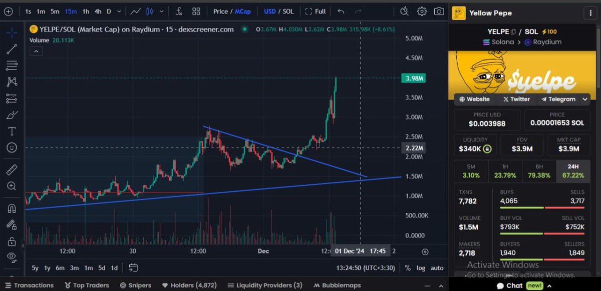 3JVxH5QT9z3v7Gi2z4K4N69Bma6PHj8uovX8tYdQpump

Yellow pepe
خودتون بررسی کنید 
بنده امروز خرید زدم.نهنگهاش حمایت خوبی دارن
موقعی که سول سعودیه رشد خیلی خوبی نشون میده