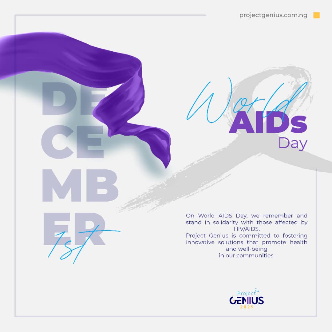 _ProjectGENIUS's tweet photo. "At Project Genius, we honor the strength of those living with HIV and remember lives lost. On this World AIDS Day, we stand for awareness, compassion, and hope for a better future."

#WorldAidsDay2024 
#ProjectGENIUS https://t.co/mAuNZOmPyT