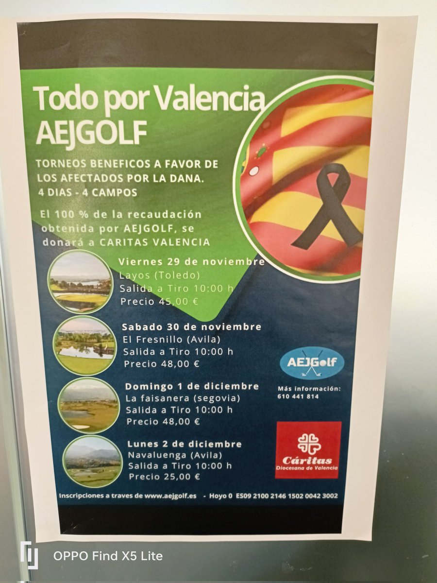 87 jugadores hoy apoyando a damnificados por la #DanaValencia  La recaudación a favor de <a href="/CaritasValencia/">Caritas  de Valencia</a> Gracias por la colaboración de <a href="/fgolfcyl/">Federación Golf CyL</a> <a href="/FaisaneraGolf/">La Faisanera Golf</a>