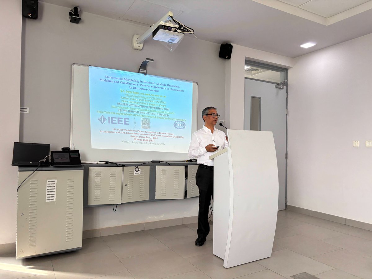 GrssIadf's tweet image. 13th IAPR Pattern Recognition in Remote Sensing (PRRS) workshop at #ICPR was a huge success! Great turnout and two inspiring keynotes by Prof. Daya Sagar and Dr. Biplab Banerjee. GRSS, one of the sponsors, also had swag up for grabs!✨
Thanks to all who joined! #RemoteSensing