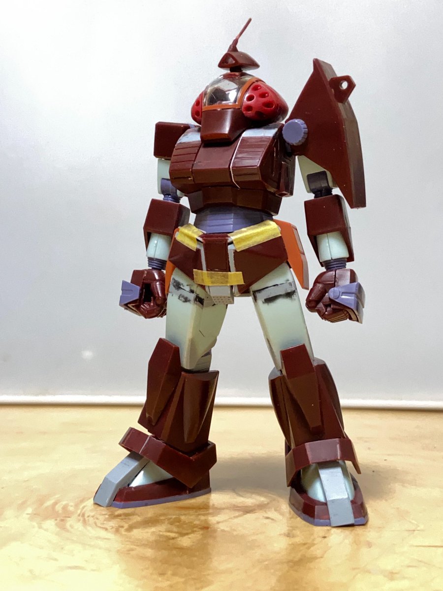 FLEX87714340's tweet photo. #太陽の牙ダグラム
#H102

股間が浮いてたので腰アーマ大型化。胸部の高さと幅を2mm詰め。
MAXブッシュの関節七不思議の一つ、首を前後可動にしました。ついでに頭の位置を1mm程下へ。
これで、少しはカッコよくなったかなぁ？

ん…🤔❓ブッシュマンってカッコよくなるの❓😅 https://t.co/RNfOuZE5GU