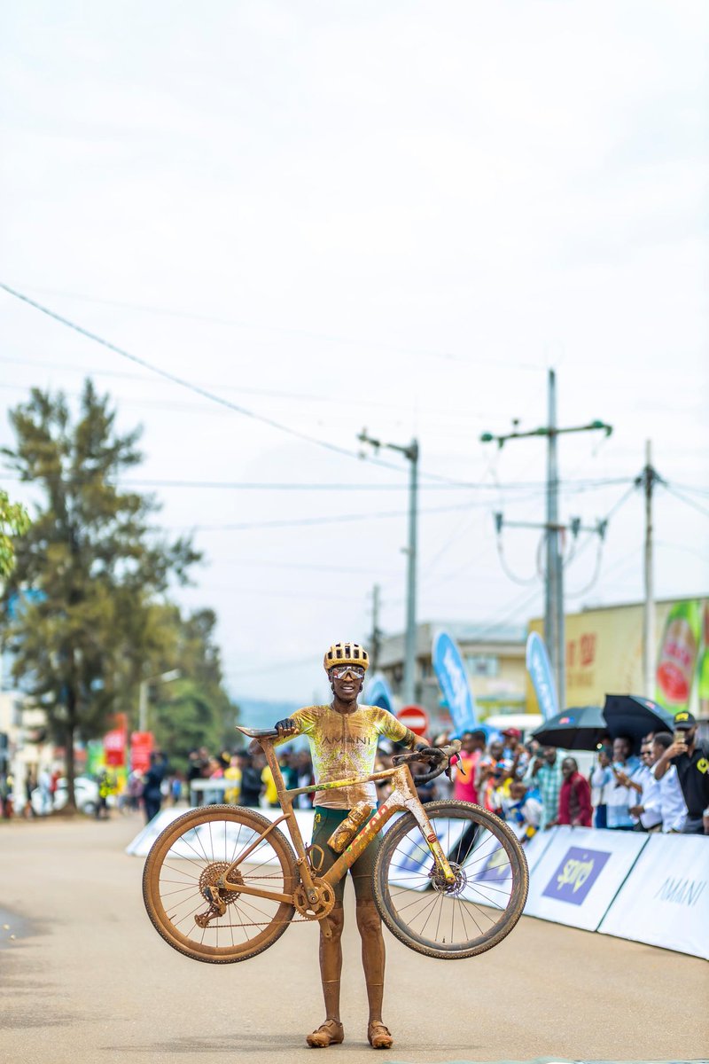 cyclingrwanda's tweet photo. 2024 Gravel National Championship is in full mode, proudly organized by @cyclingrwanda &amp; @teamAman!

🏆 Huge congratulations to Muhoza Eric of Team Amani for clinching the first ever #Rwanda Gravel National Championship ! 🥇🔥

#RwandaGravel2024 #CyclingChampions #TeamAmani https://t.co/vxcTbi4gNY