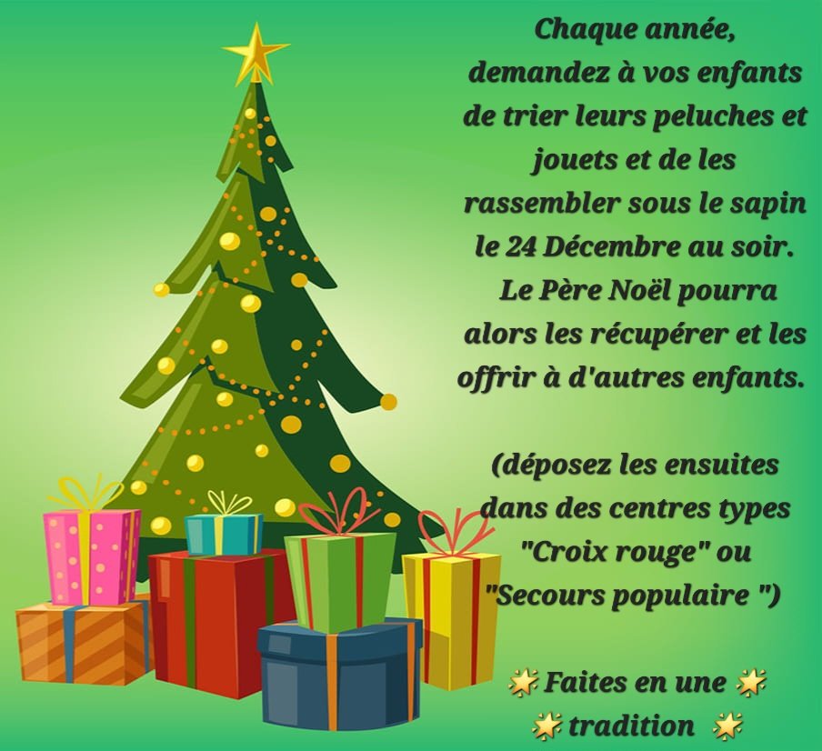 AudileDeRaie's tweet image. #Noël #cadeaux #peluches #jouets #soutient #dons #solidarité #générosité #croixrouge #secourpopulaire #entreaide #éducation #enfants #tradition #recycler #reutiliser #secondevie #secondemain 

( Vue sur le net et retranscrit )