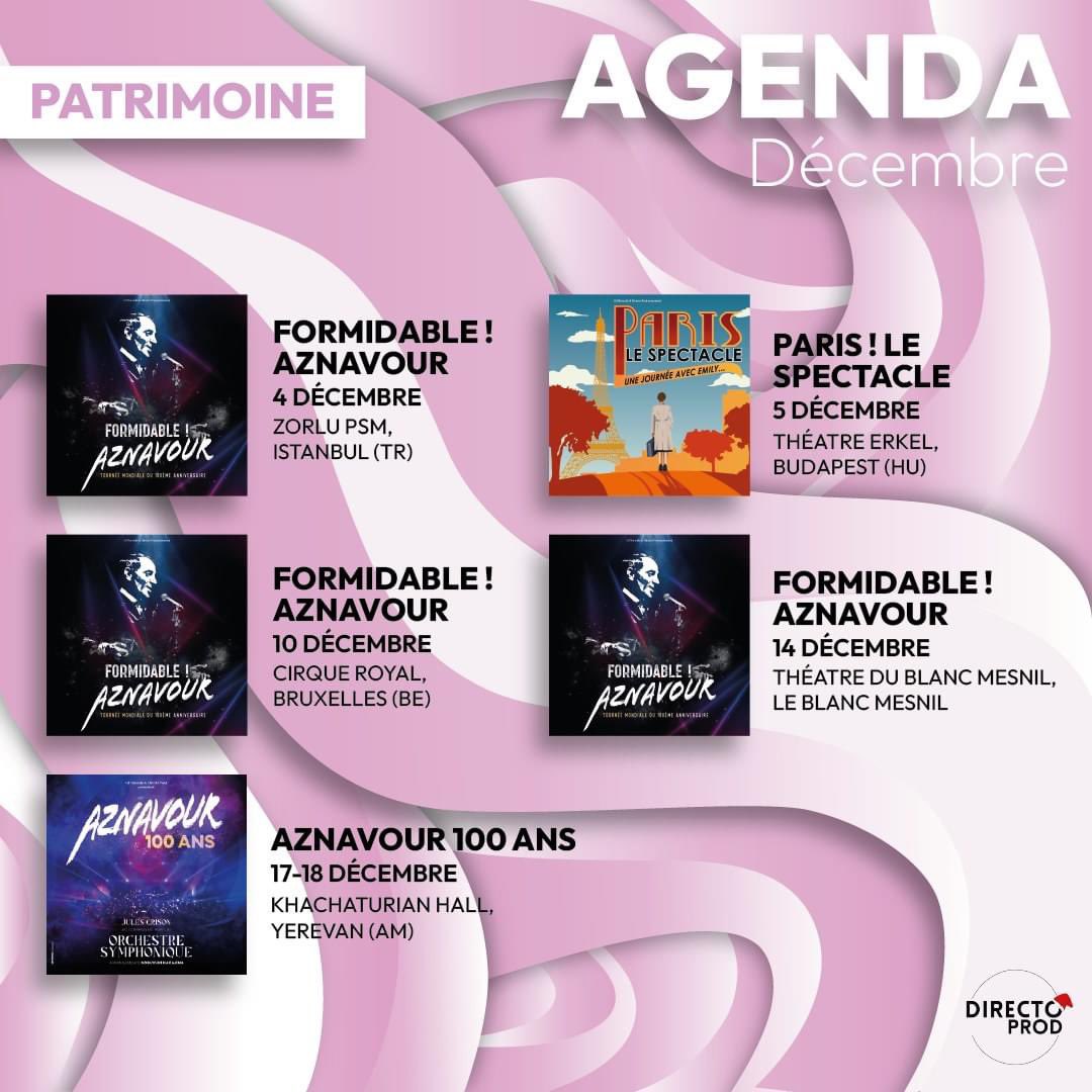 DirectoTwitt's tweet photo. AGENDA DIRECTO 📅

Sortez vos agendas et prenez note, car le mois de Décembre s'annonce chargé🔥
🎫 Billetterie sur https://t.co/liiDJsNZBI https://t.co/8lx0WZ0Jxf