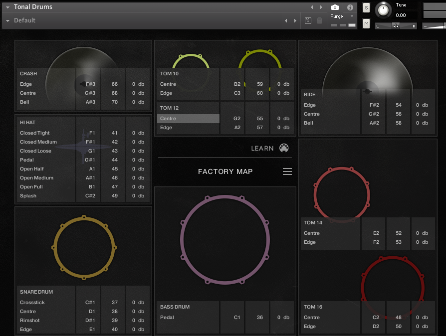 Oh nice, I got @soniccouture's Tonal Drums for the fact that they recorded them with a range of precisely pitched tunings and varied dampings, with both sticks and brushes... didn't realize they had also sampled them in this level of hit detail, very cool kit.