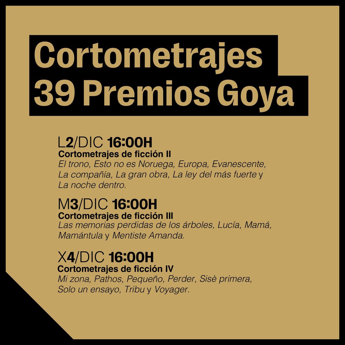 Academiadecine's tweet image. Últimas sesiones con los cortometrajes preseleccionados en los #Goya2025, los próximos días #enlaAcademia Información y entradas gratuitas: academiadecine.com/ciclos/39-edic…