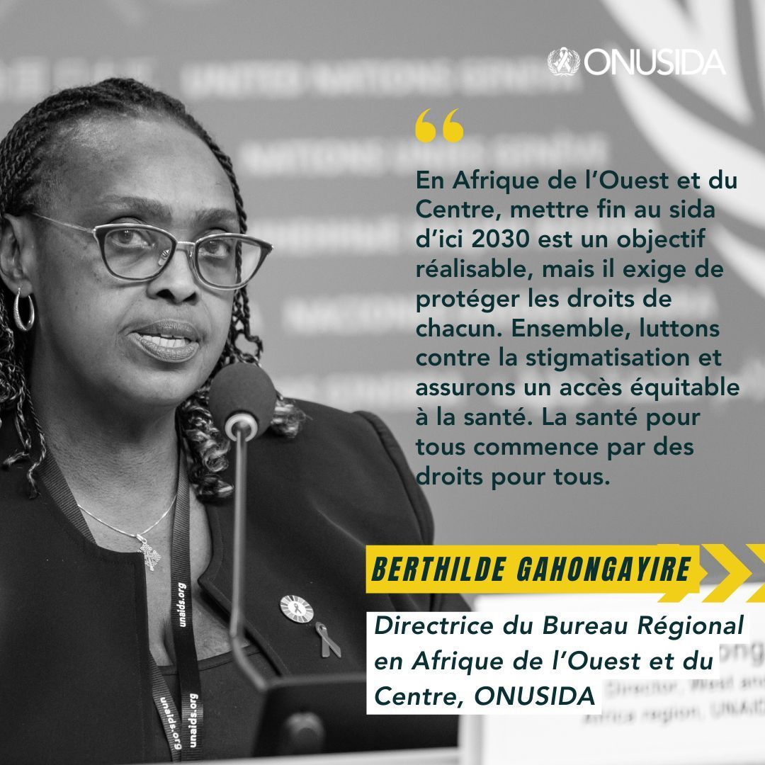 UNAIDS Western & Central Africa (@unaids_wca) on Twitter photo À l'occasion de #WorldAIDSDay2024, découvrez le message inspirant de notre Directrice régionale, <a href="/berthildeunaids/">Berthilde Gahongayire,Regional Director for WCA</a>. Ensemble, œuvrons pour un avenir sans sida, fondé sur l'égalité et les droits humains. #EndAIDS2030 À l'occasion de #WorldAIDSDay2024, découvrez le message inspirant de notre Directrice régionale, <a href="/berthildeunaids/">Berthilde Gahongayire,Regional Director for WCA</a>. Ensemble, œuvrons pour un avenir sans sida, fondé sur l'égalité et les droits humains. #EndAIDS2030
