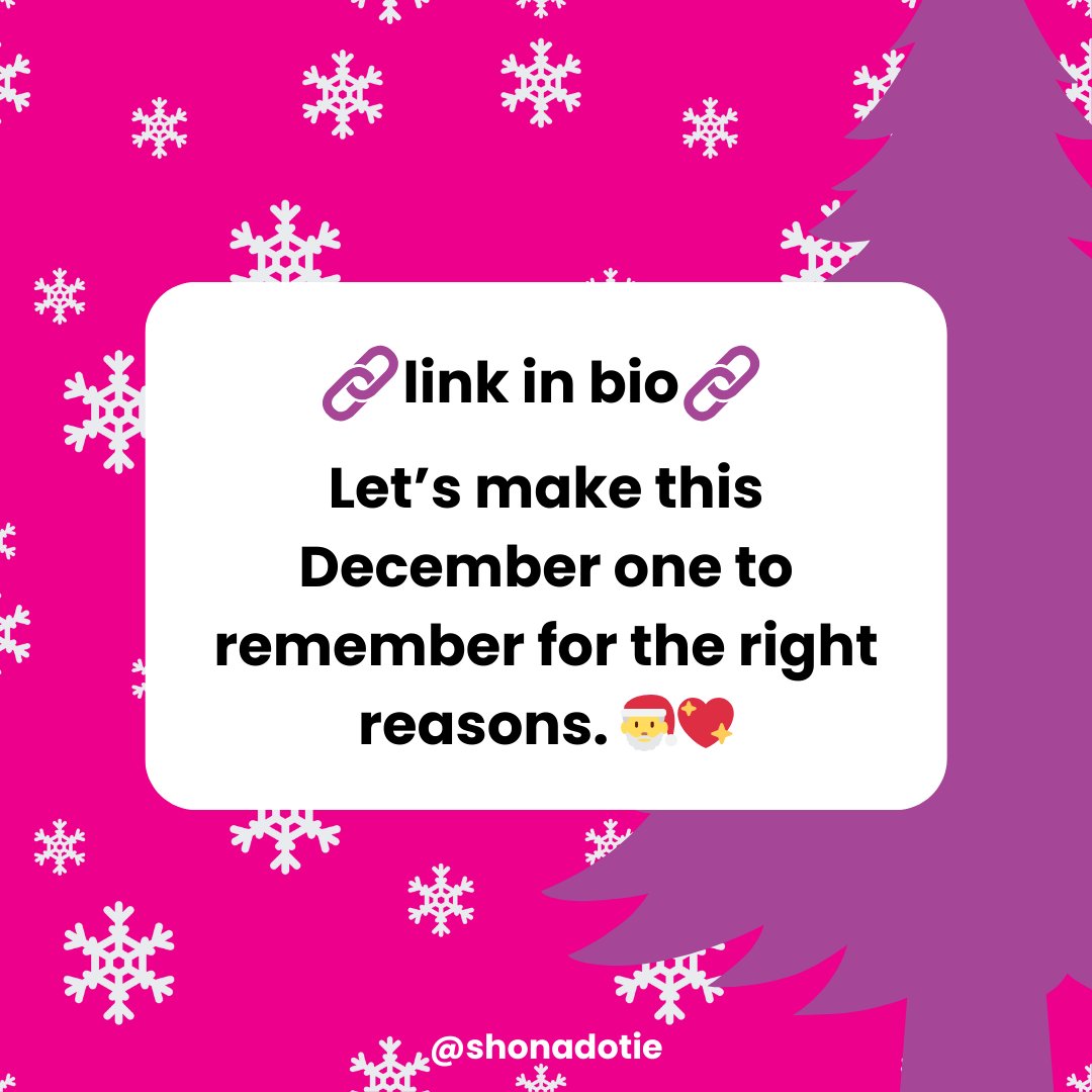 🎄 December is here, and with it comes all the magic, madness, and mayhem! ✨

This December, don’t just survive—thrive. ✨

🖇️ Check out the post now through the link below

shona.ie/how-to-navigat…