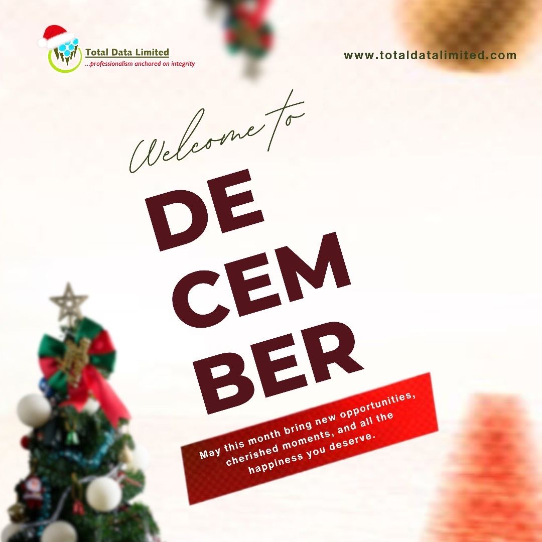 totaldataltd_'s tweet photo. Welcome to the month of December ๐โค๏ธ๐
#happynewmonth #December2024
#totaldatalimited #TDL360 #OURTDL https://t.co/TlUemNeUMh