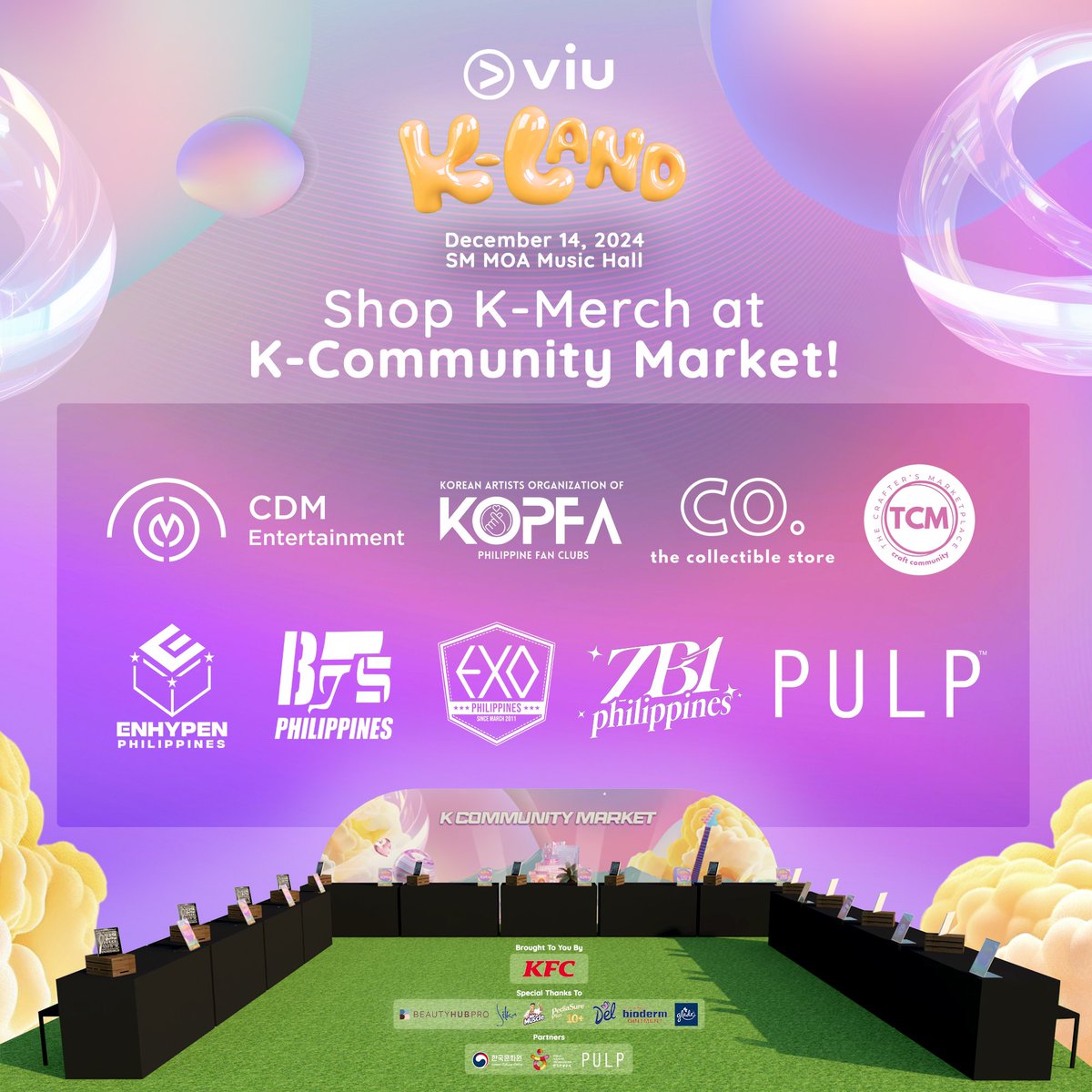 Viu_PH's tweet photo. Shop 'til you drop! ๐๏ธ Get exclusive K-merch at the K-Community Market, only at KLAND! See you December 14, SM Mall of Asia! ๐ฉท๐
#EnjoytheViu #KLandHallyuFest https://t.co/d5nJDjvTcb