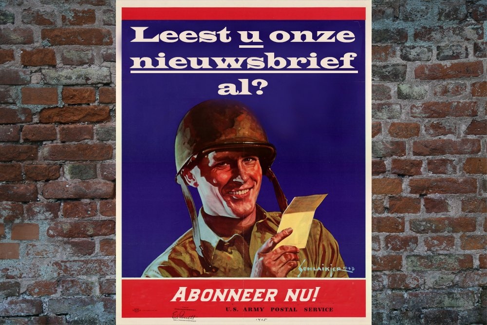 Kevin Prenger (@kevin_prenger) on Twitter photo Dit weekend verzonden: de <a href="/TracesOfWarNL/">TracesOfWarNL</a>-nieuwsbrief van november: mailchi.mp/efede02e5623/tā¦
Abonneren kan hier: tracesofwar.nl/newsletter.asp Dit weekend verzonden: de <a href="/TracesOfWarNL/">TracesOfWarNL</a>-nieuwsbrief van november: mailchi.mp/efede02e5623/tā¦
Abonneren kan hier: tracesofwar.nl/newsletter.asp