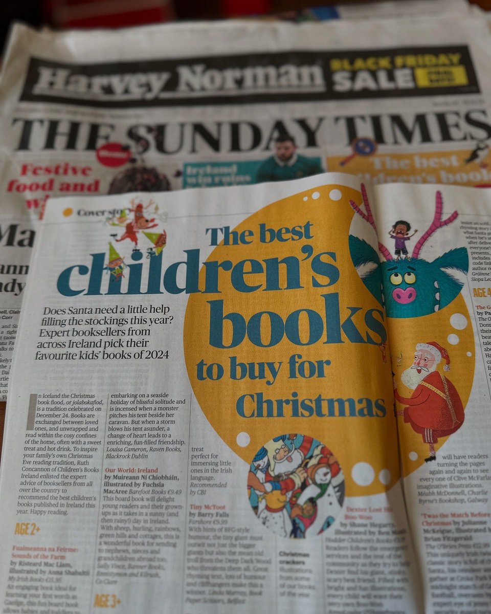 Children's Books Ireland (@kidsbooksirel) on Twitter photo One of our biggest roundups of the year is here! 📚
Together with our book selling pals, across 5 pages of today’s Sunday Times, we have put together a bumper roundup of some of our favourite (☘️) titles from 2024.
Grab a copy of the <a href="/ST__Ireland/">The Sunday Times Ireland</a> so you can be in the know on One of our biggest roundups of the year is here! 📚
Together with our book selling pals, across 5 pages of today’s Sunday Times, we have put together a bumper roundup of some of our favourite (☘️) titles from 2024.
Grab a copy of the <a href="/ST__Ireland/">The Sunday Times Ireland</a> so you can be in the know on