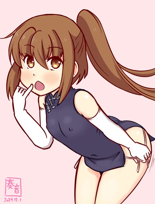 「ねーえ、こいつら…ヤっちゃって、い～い?」ヌギヌギ

#艦これ版真剣お絵描き60分一本勝負_20241201
#文月 