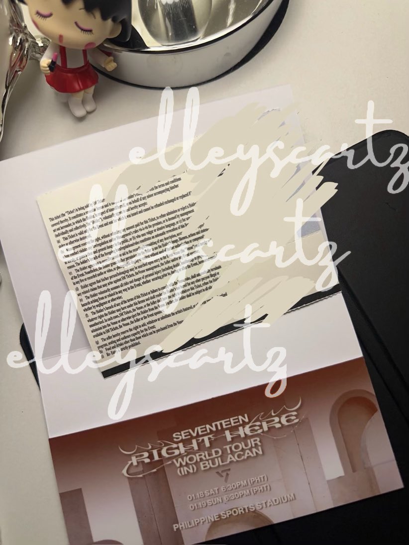 elleyscartz's tweet photo. ꒰ wtt lft ꒱

seventeen 17 right here bulacan world tour

𓏔 𓈒 ⊹ #elleyscartz_tradez 

   ✶  secured onsite ( nov 15, around 12:20 pm )

𓏔 have : 1 standing D1 Jan 18, 2025
𓏔 want 1 bleachers premium 1 or mid 1  

please help rt! https://t.co/ex2A3xw1Ku