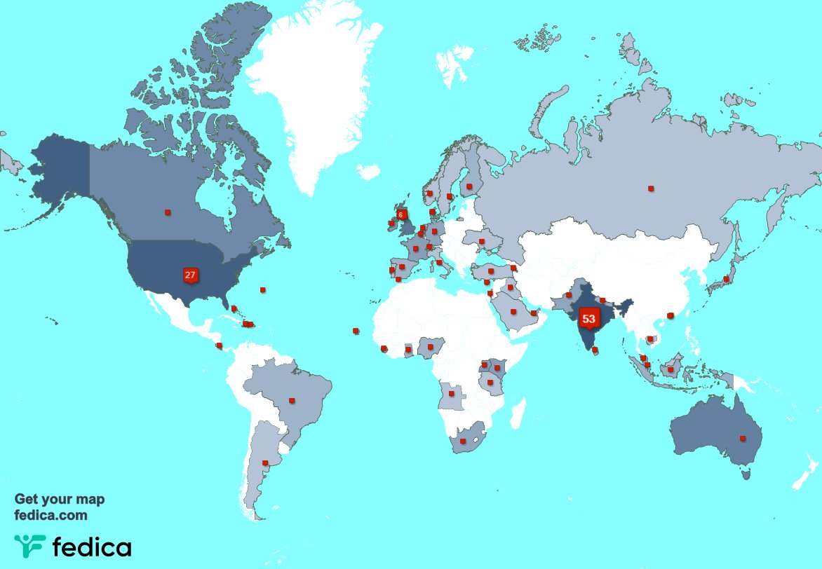 We have 2 new followers from USA, and more last week. See fedica.com/!cacr6